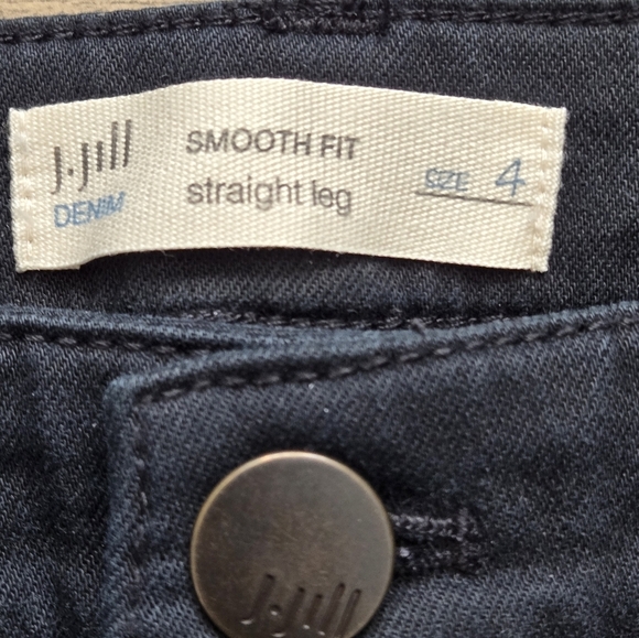 J.JILL denim size 4 Women's Black straight leg Jeans - Picture 5 of 9